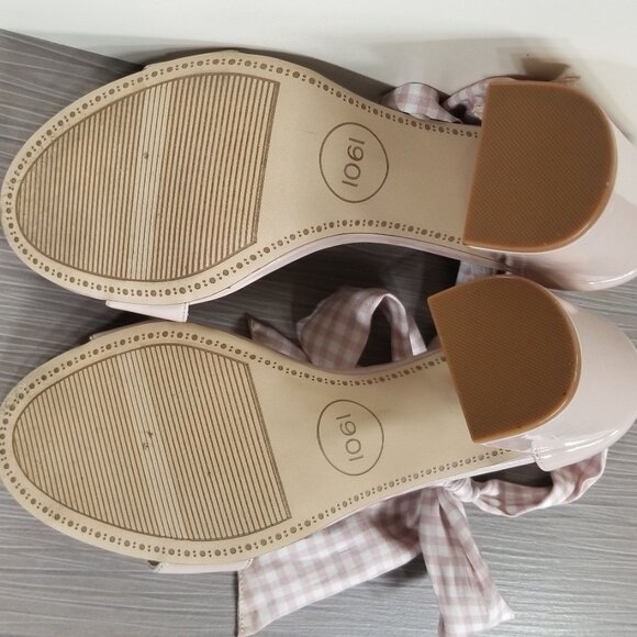 Nordstrom 1901 Block Heel Sandals with Ankle Wrap, Pink, Womens Sizes 8.5 M - Picture 10 of 11